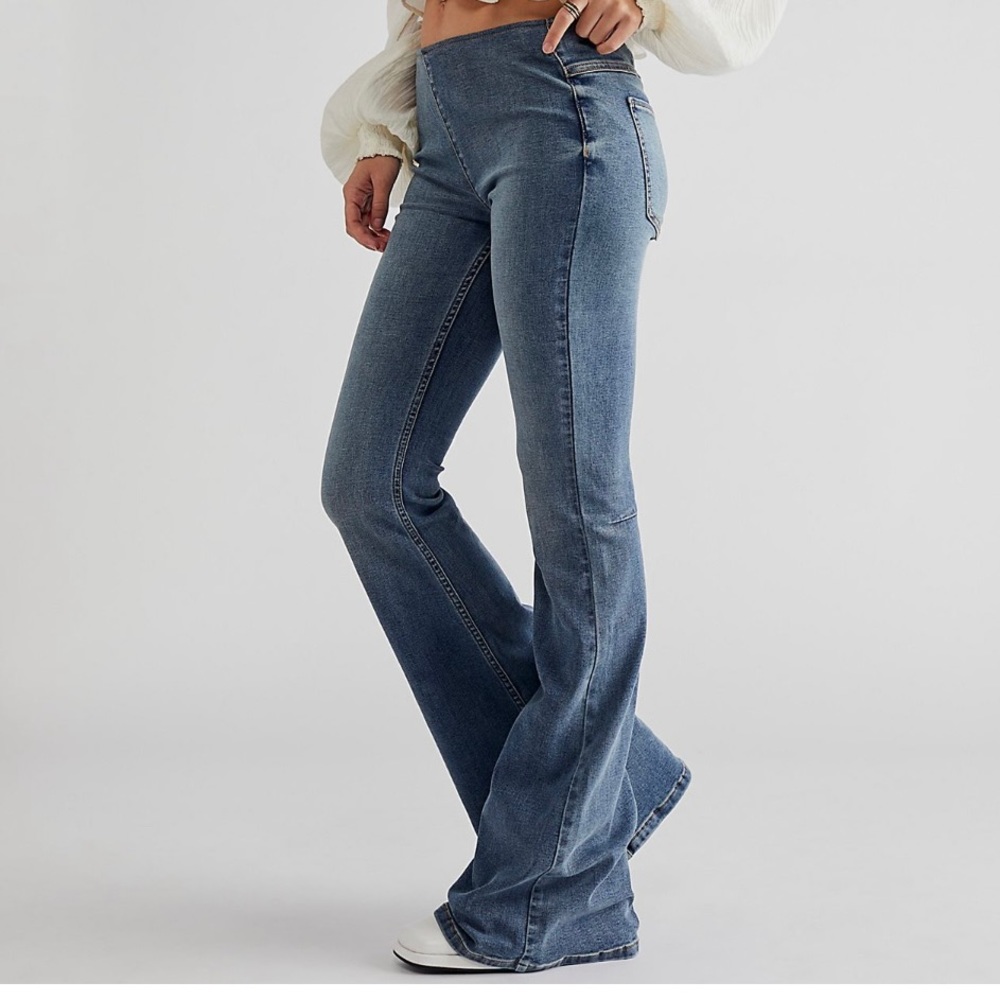 Free People pull on penny flare jeans